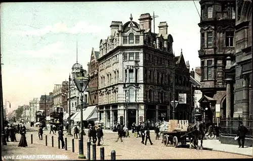 Ak Kingston upon Hull Yorkshire England, King Edward Street