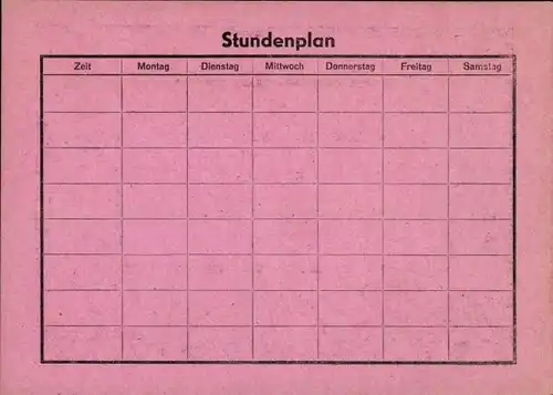 Stundenplan Stadtsparkasse Nürnberg, Scherenschnitt mit Tieren um 1960