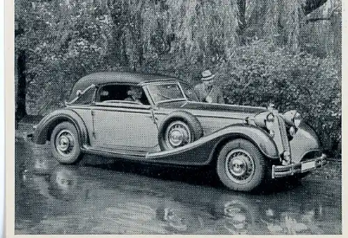 Sammelbild Sammelwerk Auto und Flugzeug, Serie A II Bild 18, Horch Sportkabriolett, Vortella Bild