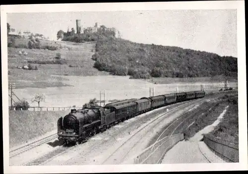 Sammelbild Deutsche Lokomotiven, Gruppe P Bild 184, Lokomotive 39 126 vor D 126