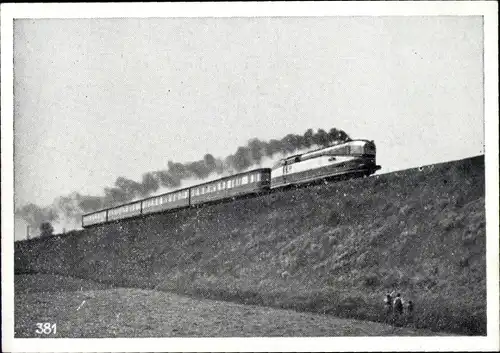 Sammelbild Deutsche Lokomotiven, Gruppe St Bild 406, Stromlinien Tenderlokomotive, St. 37.17