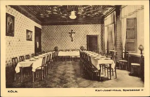 Ak Köln am Rhein, Karl-Josef-Haus, Speisesaal II