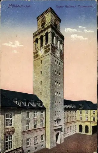 Ak Mülheim an der Ruhr, Neues Rathaus, Turm
