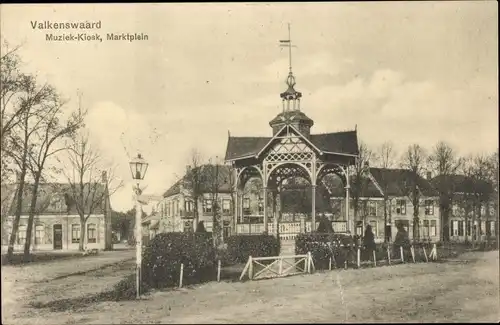 Ak Valkenswaard Nordbrabant, Muziek Kiosk, Marktplein