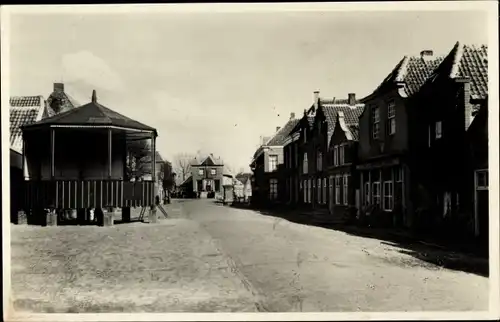 Ak Woudrichem Nordbrabant, Hoogstraat met Stadhuis