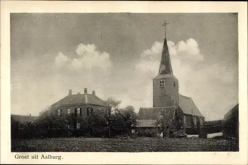 Ak Wijk en Aalburg Nordbrabant, Blick zur Kirche