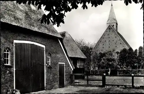 Ak Zweelo Drenthe, Ned. Herv. Kerk