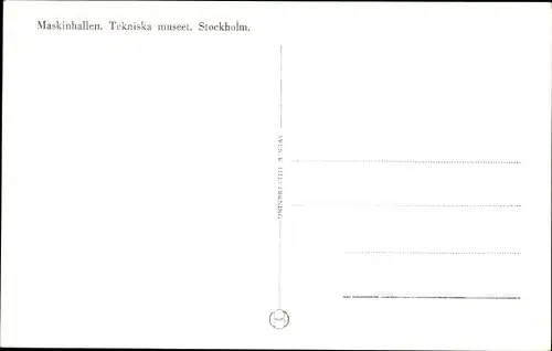 Ak Stockholm Schweden, Tekniska Museet, Maskinhallen