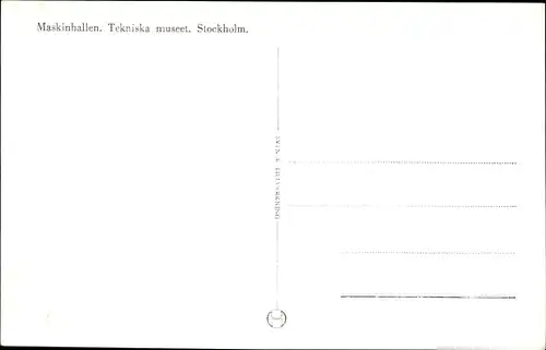 Ak Stockholm Schweden, Tekniska Museet, Maskinhallen