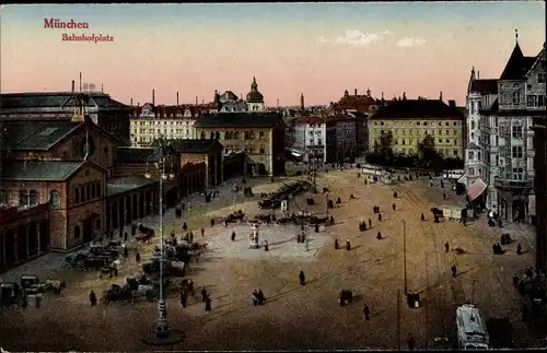 Ak München Bayern, Bahnhofplatz