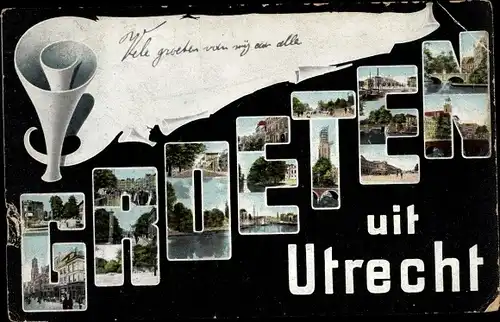 Buchstaben Ak Utrecht Niederlande, Ortsansichten, Souvenir