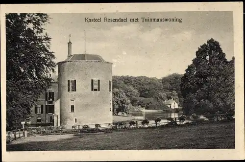 Ak Rozendaal Gelderland Niederlande, Kasteel Rosendael met Tuinmanswoning