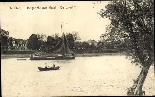 Ak De Steeg Rheden Gelderland, Ijselgezicht met Hotel De Engel