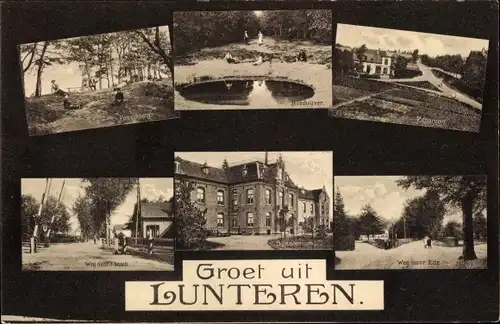 Ak Lunteren Ede Gelderland, Paaschberg, Boschvijver, Sanatorium