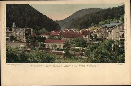 Ak Friedrichroda im Thüringer Wald, Blick vom Hotel Bellevue