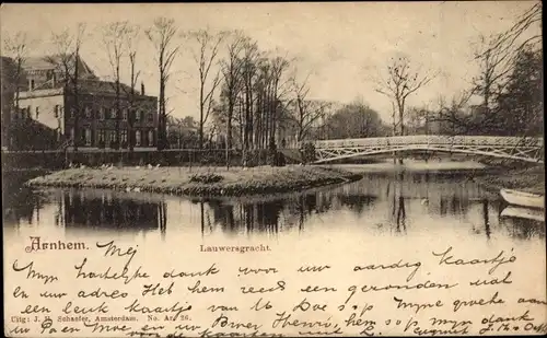 Ak Arnhem Gelderland Niederlande, Lauwersgracht
