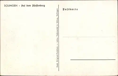 Ak Solingen in Nordrhein Westfalen, Auf dem Pfaffenberg