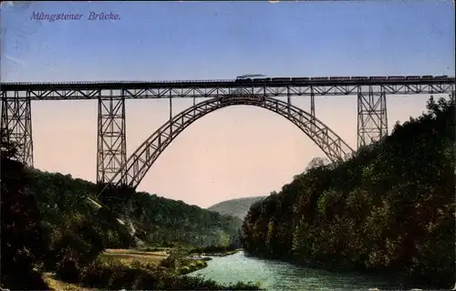 Ak Solingen im Bergischen Land, Müngstener Brücke