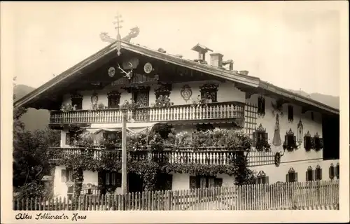 Ak Schliersee in Oberbayern, altes Schliersee'er Haus