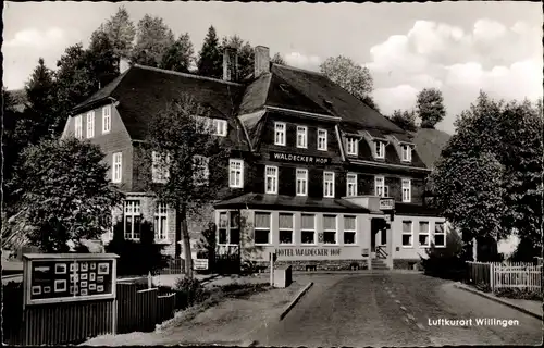 Ak Willingen Upland in Hessen,  Hotel Waldecker Hof