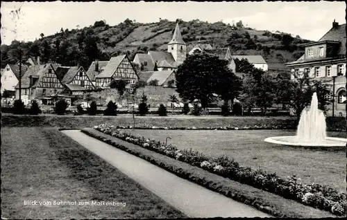 Ak Bad Orb in Hessen, Blick vom Bahnhof zum Molkenberg