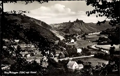 Ak Nideggen in der Eifel, Blick auf den Ort und das Rurtal