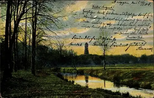 Ak Beuggen Rheinfelden in Baden, Panorama, Abendstimmung