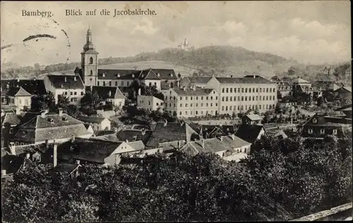 Ak Bamberg in Oberfranken, Blick auf die Jacobskirche