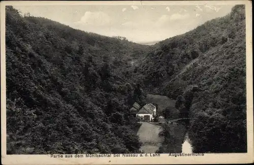 Ak Nassau an der Lahn, Partie am Mühlbachtal, Augustinermühle