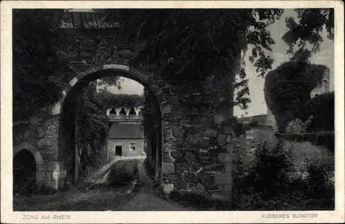 Ak Zons Dormagen am Niederrhein, Äußeres Burgtor