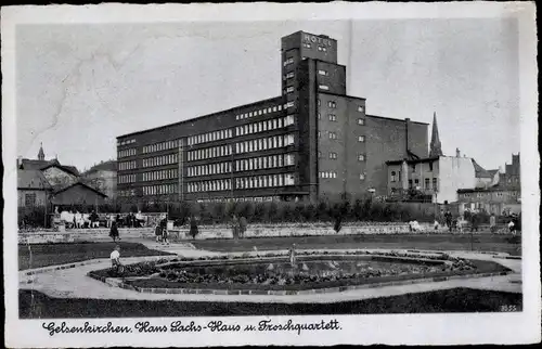 Ak Gelsenkirchen im Ruhrgebiet, Hans Sachs-Haus und Froschquartett