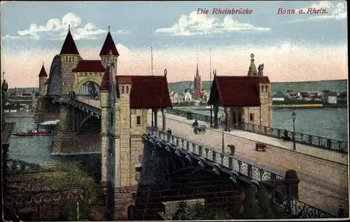 Ak Bonn am Rhein, Die Rheinbrücke