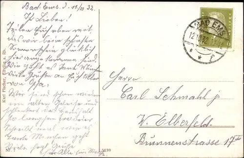 Ak Bad Ems an der Lahn, Panorama