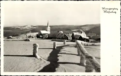 Ak Masserberg in Thüringen, Winteransicht