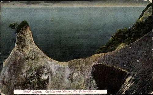 Ak Sassnitz auf Rügen, Gr. Wissower Klinken, die Hauben-Klinke