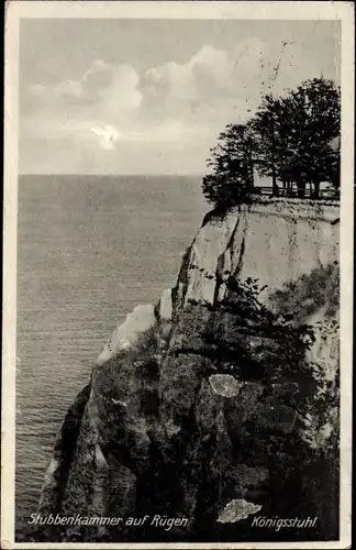 Ak Stubbenkammer Sassnitz auf Rügen, Königsstuhl