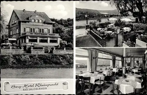 Ak Bad Salzig Boppard Mittelrhein, Berg Hotel Rheinpracht