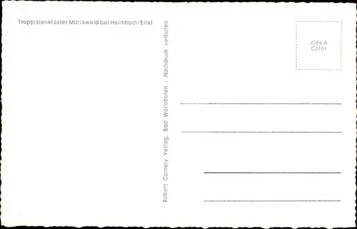 Ak Heimbach in der Eifel, Abtei Mariawald, Trappistenkloster Maria Wald