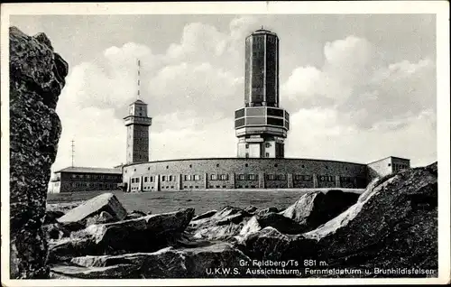 Ak Niederreifenberg Schmitten im Taunus, Großer Feldberg, U.K.W.S. Aussichtsturm, Fernmeldeturm