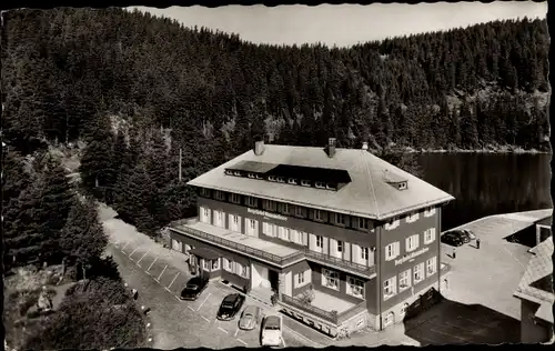 Ak Mummelsee Seebach im Schwarzwald Baden, Berghotel Mummelsee an der Schwarzwaldhochstraße