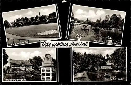 Ak Haan Nordrhein Westfalen, Heidberger Mühle, Ittertal, Bruchermühle, Märchenwald, Wald am Stadion