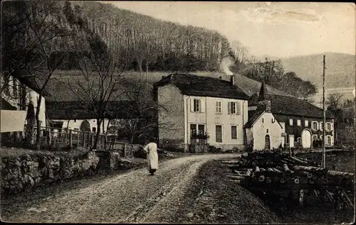 Ak Stempel Deutsche Feldpost 1. WK, 4. Komp. I. Landsturm Inf. Batl. Mosbach XIV. I.