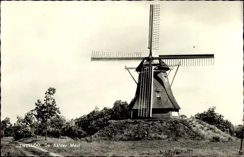 Ak Zweelo Drenthe, De Aalder Meul, Windmühle