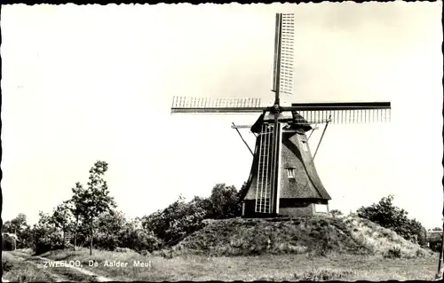 Ak Zweelo Drenthe, De Aalder Meul, Windmühle