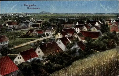 Ak Bietigheim in Württemberg, Panorama von der Ortschaft