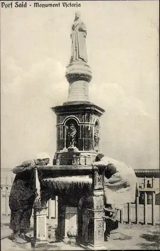 Ak Port Said Ägypten, Monument Victoria