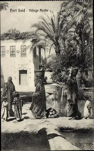 Ak Port Said Ägypten, Village Arabe