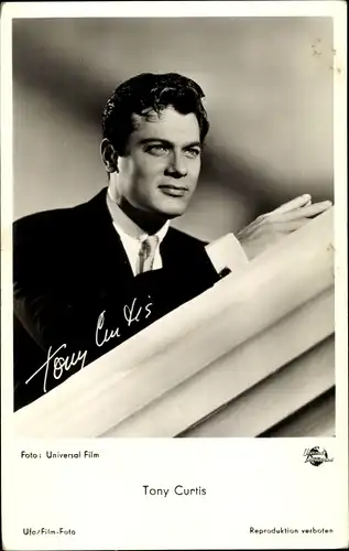 Ak Schauspieler Tony Curtis, Portrait, Autogramm