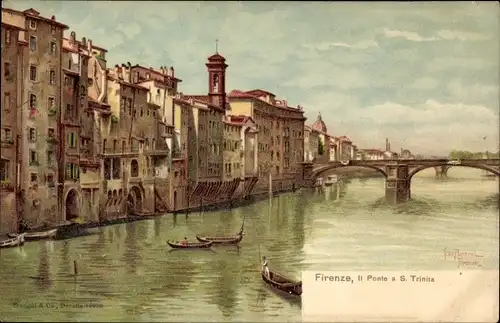 Künstler Ak Panerai, Gino, Firenze Florenz Toscana, Il Ponte a S. Trinita