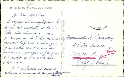 Ak Senegal, Une Case de Pêcheurs, Afrikanische Fischerhütte